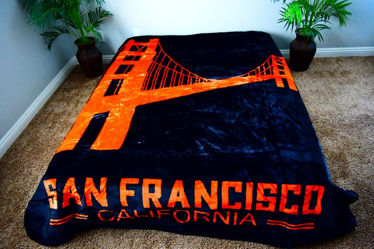 Golden Gate Bridge 5 lb Korean Mink Style Blanket – Queen