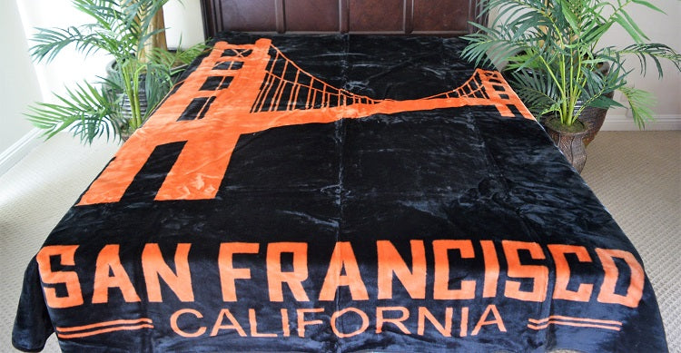 Golden Gate Bridge 5 lb Korean Mink Style Blanket – Queen
