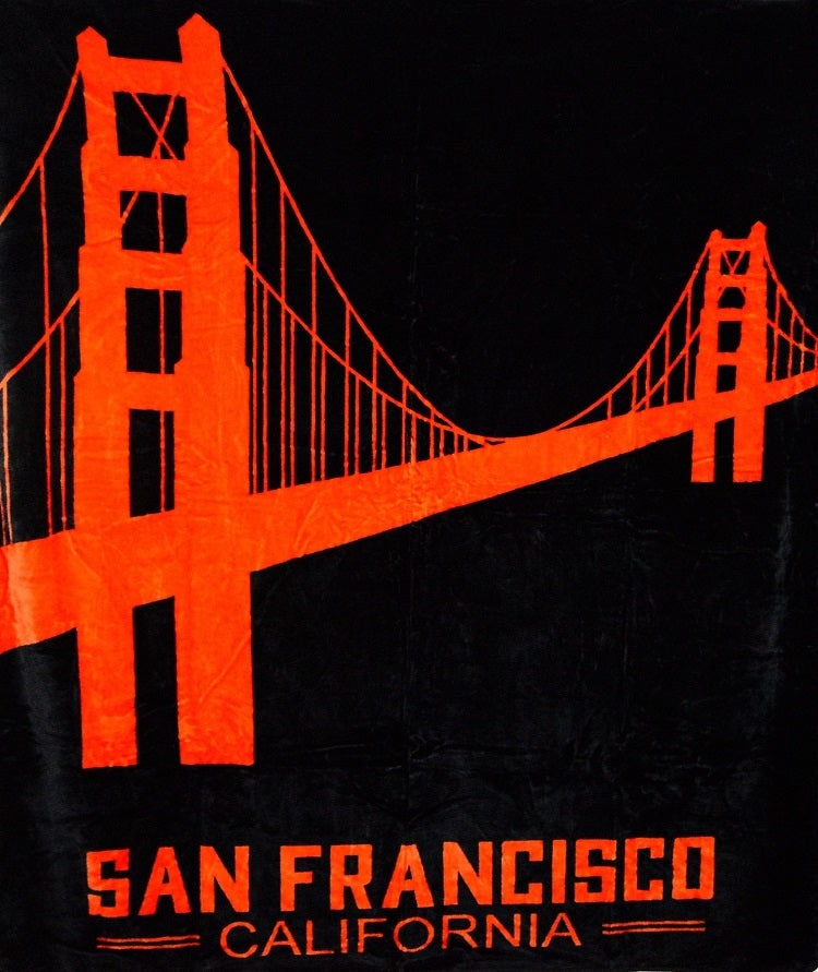 Golden Gate Bridge 5 lb Korean Mink Style Blanket – Queen