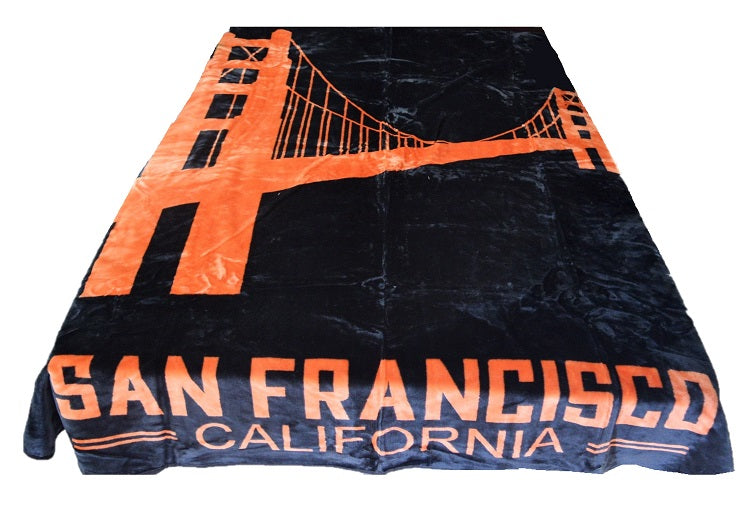 Golden Gate Bridge 5 lb Korean Mink Style Blanket – Queen