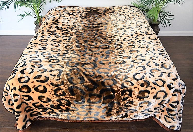 Cheetah 5 lb Korean Mink Style Blanket – Queen