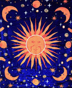 Sun, Moon & Stars 5 lb Korean Mink Style Blanket – Queen