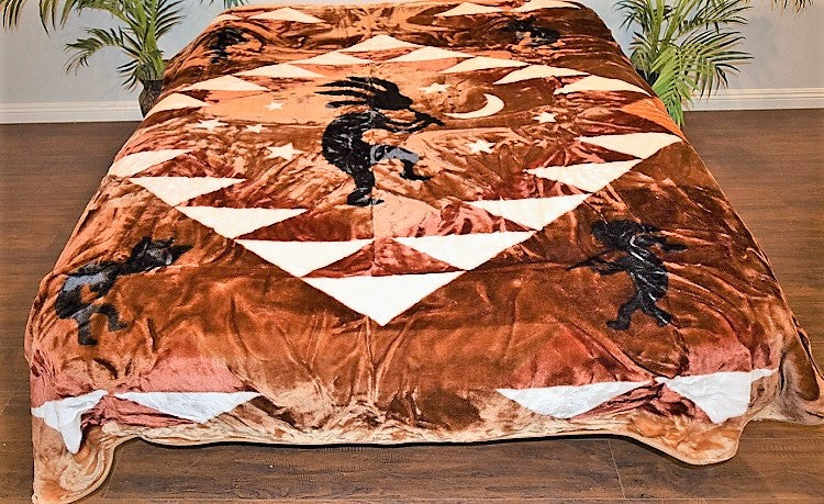 Kokopelli 5 lb Korean Mink Style Blanket – Queen