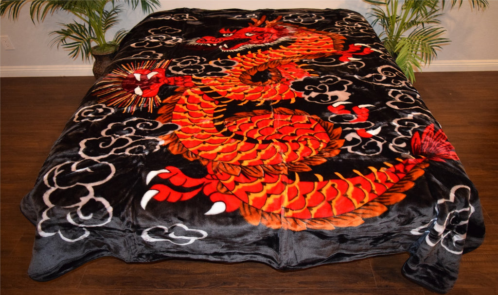 Red Dragon 5 lb Korean Mink Style Blanket – Queen
