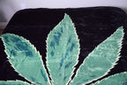 Cannabis Leaf 5 lb Korean Mink Style Blanket – Queen