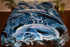 Dolphins Swimming Korean Mink Style Blanket – Heavy King & Queen