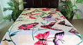 Cream Butterflies 5 lb Korean Mink Style Blanket – Queen
