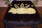 Cannabis Leaf 420 5 lb Korean Mink Style Blanket – Queen
