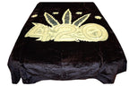 Cannabis Leaf 420 5 lb Korean Mink Style Blanket – Queen