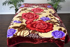 Red Rose Floral Korean Mink Style Blanket – Heavy King & Heavy Queen