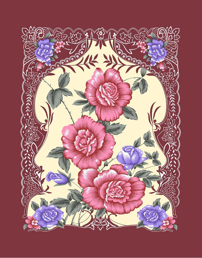 Red Rose Floral Korean Mink Style Blanket – Heavy King & Heavy Queen