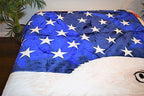 USA Flag & Eagle 5 lb Korean Mink Style Blanket – Queen