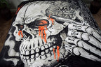 Skull & Skeleton Tattoo 5 lb Korean Mink Style Blanket – Queen