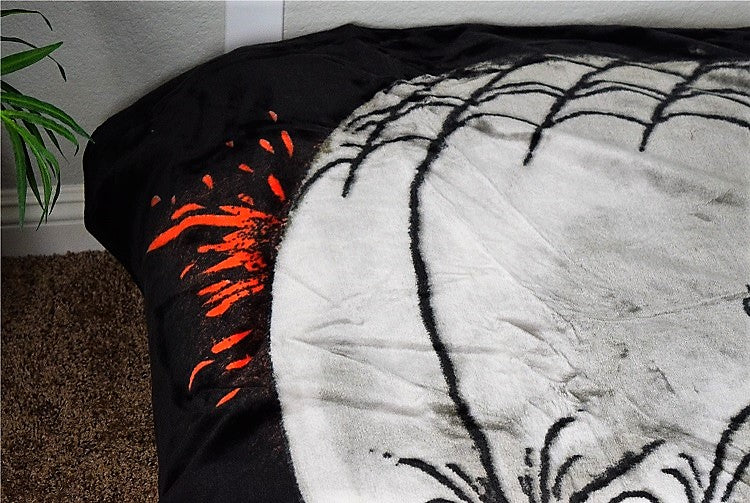 Skull & Skeleton Tattoo 5 lb Korean Mink Style Blanket – Queen