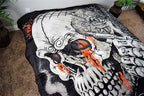 Skull & Skeleton Tattoo 5 lb Korean Mink Style Blanket – Queen