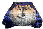 Big Wolf Face Korean Mink Style Blanket – Heavy Queen & Queen