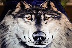 Big Wolf Face Korean Mink Style Blanket – Heavy Queen & Queen