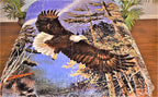 Flying Bald Eagle 6 lb Korean Mink Style Blanket – Queen