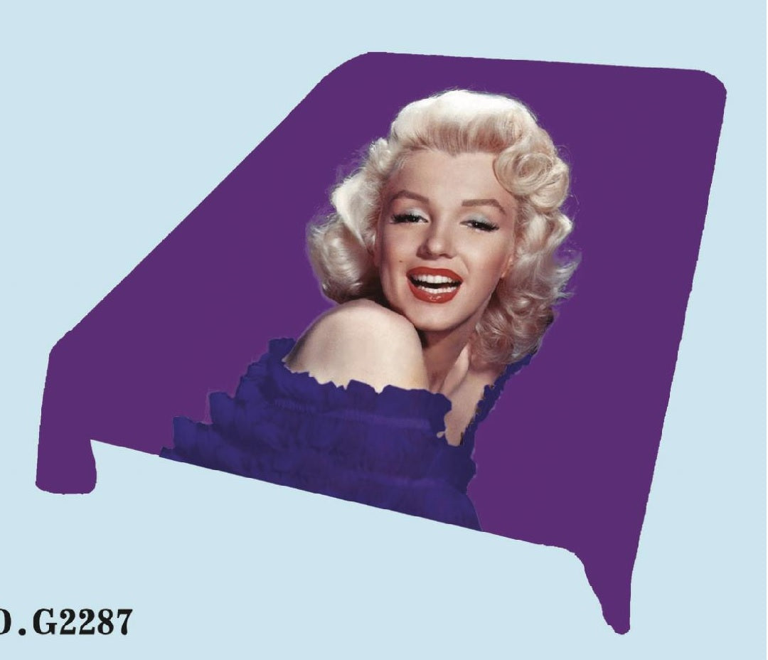 NEW Marilyn Monroe Purple 5 lb Korean Mink Style Blanket – Queen