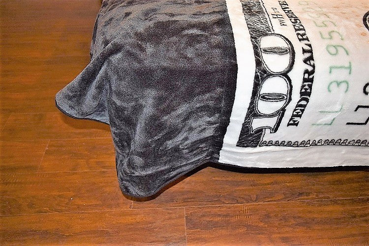 $100 Bill 5 lb Korean Mink Style Blanket – Queen