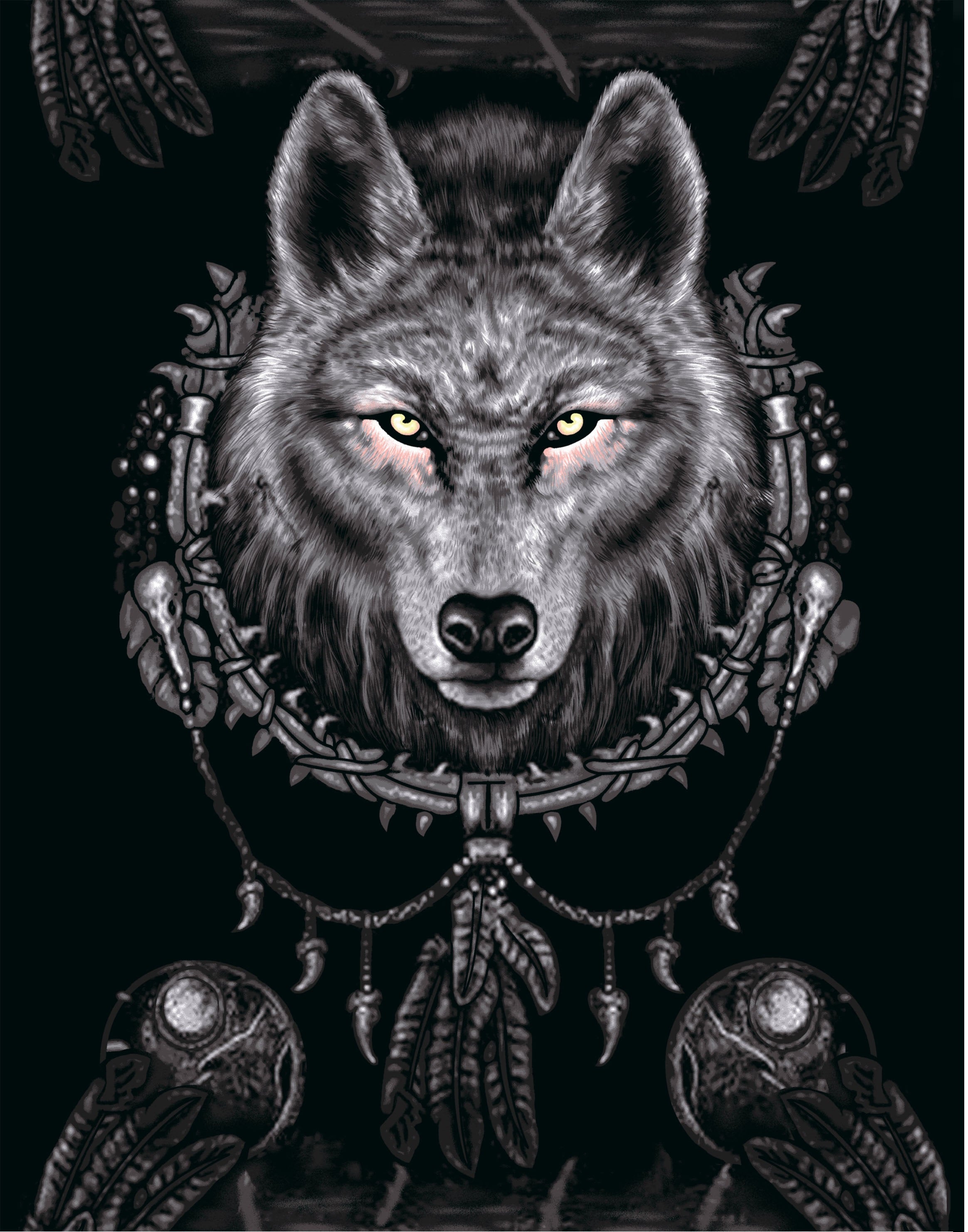 NEW Dreamcatcher Wolf Korean Mink Style Blanket – Heavy King & Queen