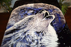 Howling Wolf & Full Moon 5 lb Korean Mink Style Blanket – Queen